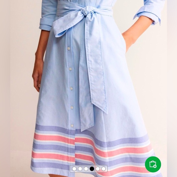 Boden Kate Chambray Shirt Dress Size 10 - Picture 2 of 10